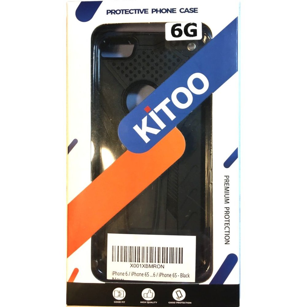 KITOO Black Protective Phone Case for iPhone 6 6S NEW PA025